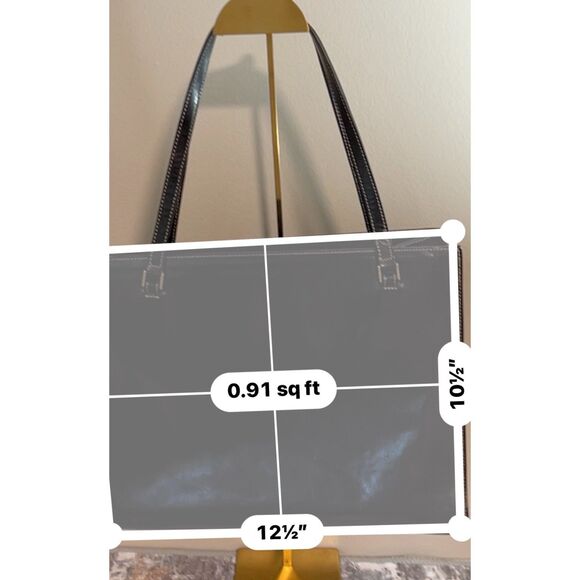 Vintage Kate Spade black patent leather shoulder/tote bag - Picture 9 of 13